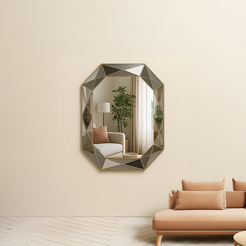 Classy Homes Wall Mirror, 29.9 x 35.8 In. - Champagne