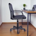 Mobel Executive Office Chair PVC, Black (Weight Limit 220lb)