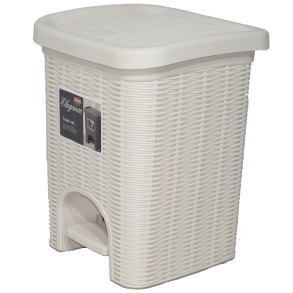 Mr. Save Plastic Step-On Trash Can 9.5 x 9.5 x 12 In.