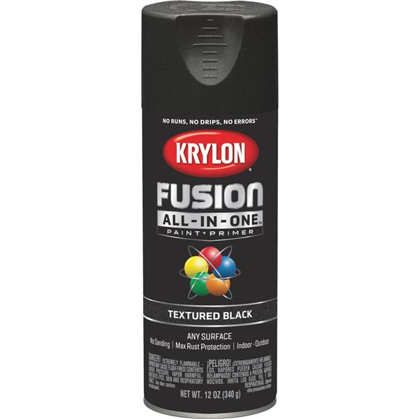 ^Krylon Fusion All-In-One Textured Spray Paint &amp; Primer, Black