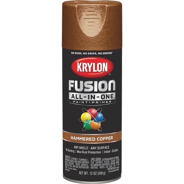 ^Krylon Fusion All-In-One Hammered Spray Paint &amp; Primer, Copper