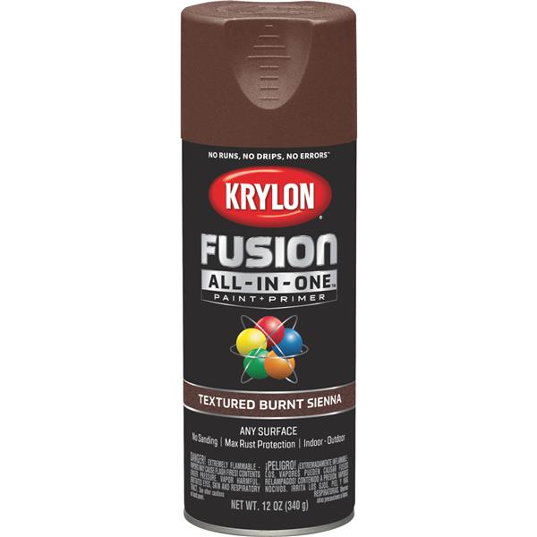 ^Krylon Fusion All-In-One Textured Spray Paint &amp; Primer, Burnt Sienna
