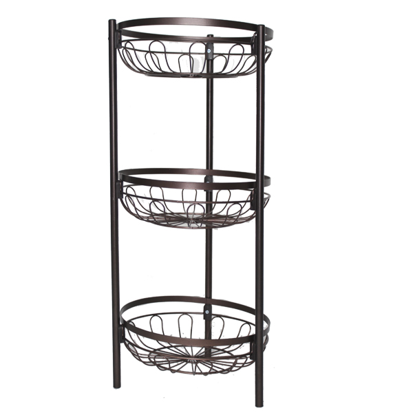 Royal Homes 3-Tier Wire Storage Basket 11 x 25.5 In.