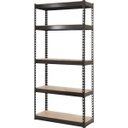 ^Do it Best L-Beam 5-Tier Shelving 34x14x72in, Black Steel