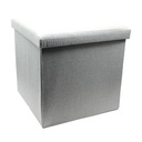 Royal Homes Storage Foot Stool 15x15 In. Linen Design