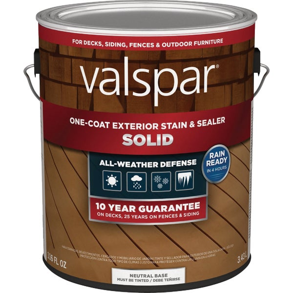 ****Valspar Solid Deck Stain, Neutral Base, 1 Gal.