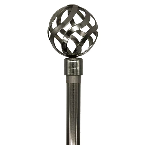 Classy Homes Curtain Rod 48-84 In., Blacksilk - Plated