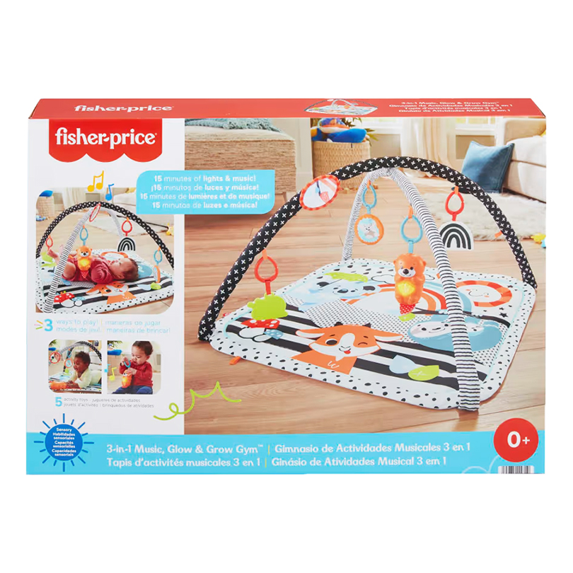 Fisher-Price 3-in-1 Music, Glow and Grow Gym Playmat mo