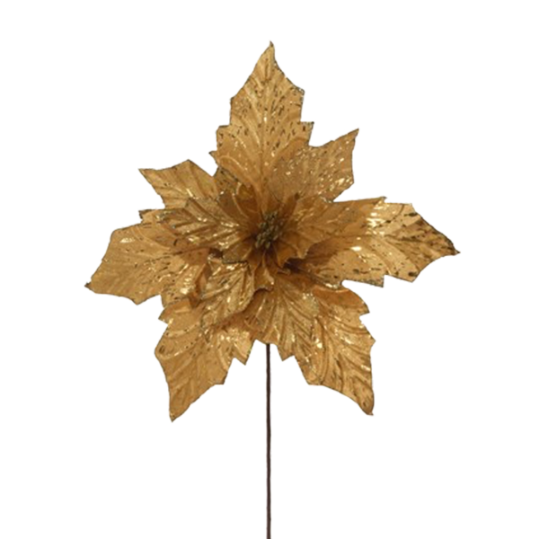 ^Miro Christmas Poinsettia 11P 41cm Gold