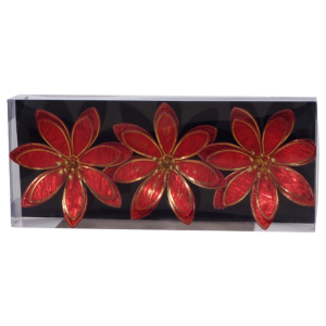 ****Miro Christmas Flower 13x3cm, Red (3-pc Set)