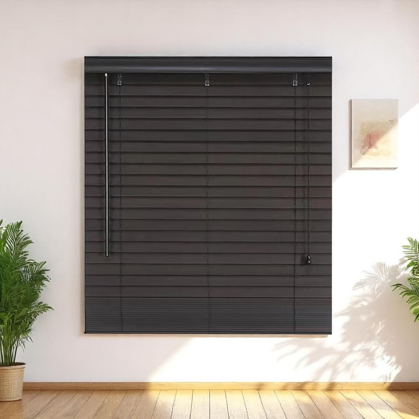 Kenneth Cole Paulownia Wood Venetian Blinds 78 x 90.5 In. (198x230cm), Dark Brown