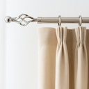 Classy Homes Curtain Rod 66-120 in Double Silver 16/19