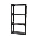 ^Strata 4-Tier Shelving Unit Heavy-Duty, Black