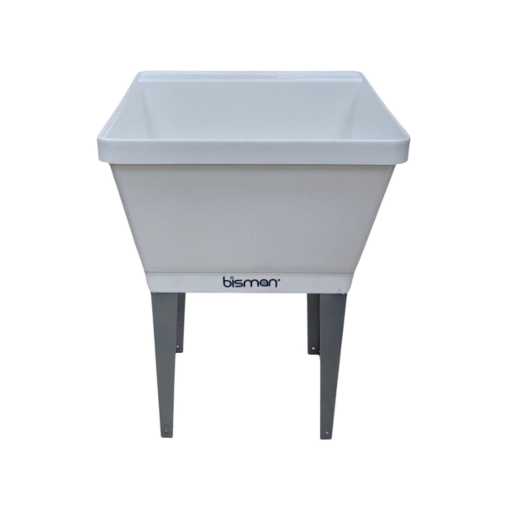 Bisman Plastic Laundry Tub with Metal Legs 23 x 25 x 15 In.