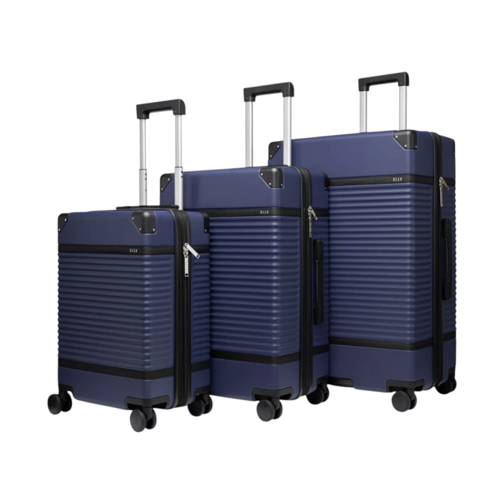 ****Elle Belleville Composite Luggage with Double Spinner Wheels 28in., Navy