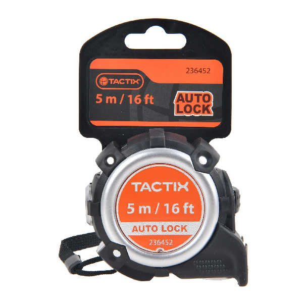 Tactix Auto-Lock Tape Measure 16 Ft./ 5Mx19mm G74