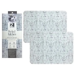 [768-1447066] Perfect Kitchen Quick-Dry Mats 2pc Set