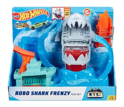 [821-GCP26ABC] Hot Wheels City Color Changing Robot Shark Playset