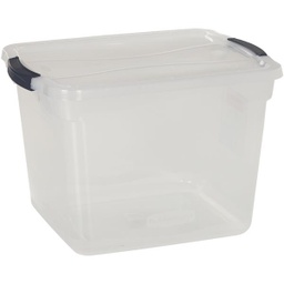 [RMCC300014] Rubbermaid Clever Store Latching Lid Storage Tote 30 Qt. Clear