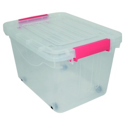 [DMKSBW25/ZY-132 / HHSO-SRRK-01019] Duramade Plastic Storage Box with Wheels 25L 16.5x12.5x10 In.