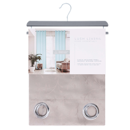 [WPSG47565HAT] Vineburg Grommet Window Curtain Panel with Tie Back 55 x 90 In. Pewter